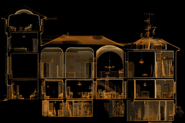 Rilievo e restituzione CAD Villa d'epoca per progetto di rinnovamento