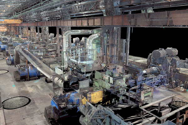 Rilievo e modellazione complesso industriale