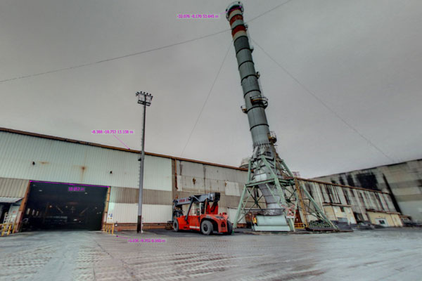 Rilievo e modellazione complesso industriale